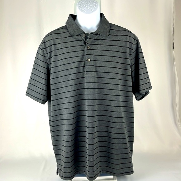 IZOD Perform Xtreme Function Golf Cool FX Polo Golf Shirt Black/Gray Size XL - Picture 1 of 14
